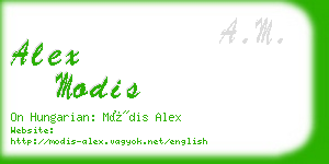 alex modis business card